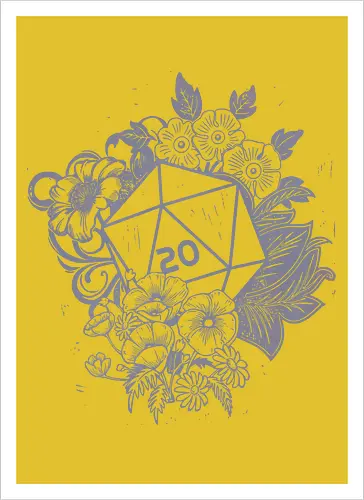 D20 Linocut