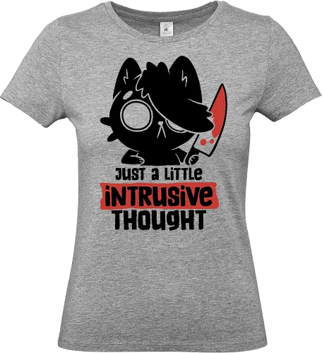 Intrusive Thought - koalatees, koala, koalastudio, cat, cat lover, emo, emocore, cute, funny, ironic, sarcastic, knife, relatable - Standard T-Shirt (Frauen)