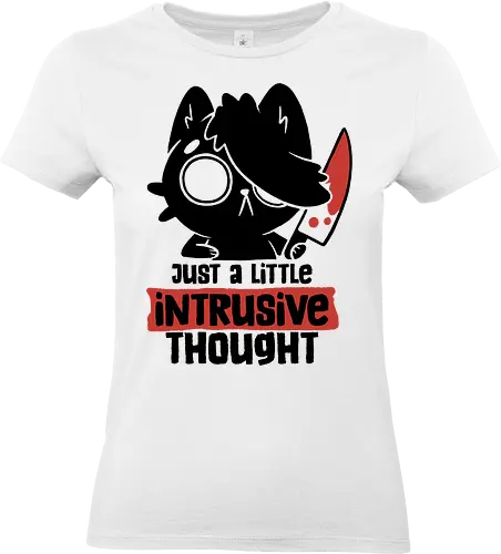 Intrusive Thought - koalatees, koala, koalastudio, cat, cat lover, emo, emocore, cute, funny, ironic, sarcastic, knife, relatable - Standard T-Shirt (Frauen)