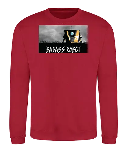 Badass Roboter - Claptrap Gaming - Claptrap Kunst, Gaming, Badass Roboter, Planet Pandora, Geek Kleidung, Gamer T-Shirt, Gearbox Software, Nerd Humor, minimalistischer Streetwear, Geek Geschenk, Claptrap Shirt, Looter Shooter, minimalistische Spiel Kunst, charismatischer Roboter, Gamer Kultur - Sweatshirt