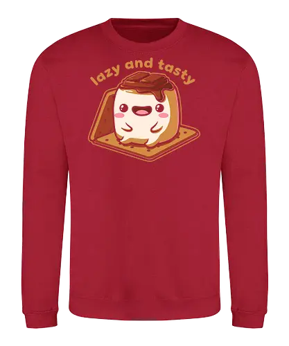 Cute Smore Tasty - smore, autumn, winter, bonfire, chocolate, marshmallow, nature, camping, adventure, comfy, food, sleep, tired, lazy, Sweet, Cute, Fun, Funny - Sweatshirt