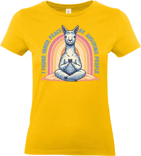 I found inner peace - Introvert, peace, funny, humor, animal, llama, sarcastic - Standard T-Shirt (Frauen)