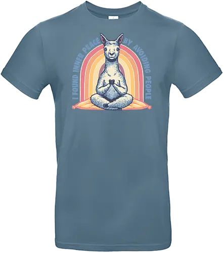 I found inner peace - Introvert, peace, funny, humor, animal, llama, sarcastic - Standard T-Shirt
