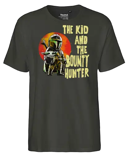 The kid and the bounty hunter - Space Opera, scifi, science fiction, tv show, bounty hunter - Fairtrade T-Shirt