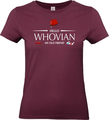 Hello whovian my old friend - Doctor, tardis, scifi, tv show, TV, bow ties are cool, time lord, space and time travel - Standard T-Shirt (Frauen)