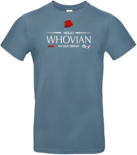 Hello whovian my old friend - Doctor, tardis, scifi, tv show, TV, bow ties are cool, time lord, space and time travel - Standard T-Shirt