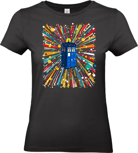 Space and time ship - Tardis, Chameleon Device, Time Lord, Gallifrey, Time And Space, Time And Space Travel, Blue Box, Mad Man In A Blue Box - Standard T-Shirt (Frauen)