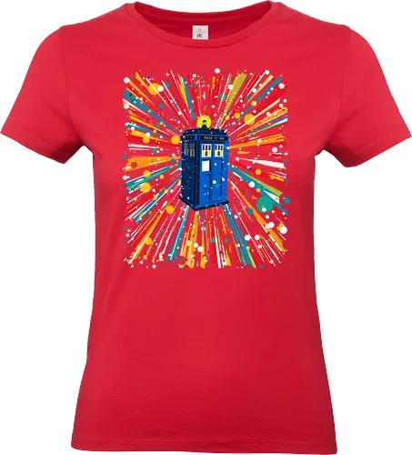 Space and time ship - Tardis, Chameleon Device, Time Lord, Gallifrey, Time And Space, Time And Space Travel, Blue Box, Mad Man In A Blue Box - Standard T-Shirt (Frauen)