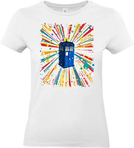 Space and time ship - Tardis, Chameleon Device, Time Lord, Gallifrey, Time And Space, Time And Space Travel, Blue Box, Mad Man In A Blue Box - Standard T-Shirt (Frauen)