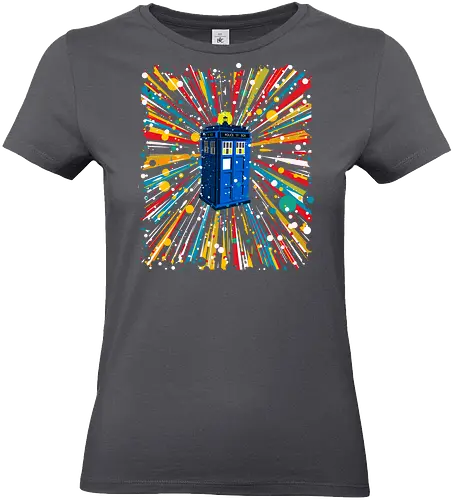 Space and time ship - Tardis, Chameleon Device, Time Lord, Gallifrey, Time And Space, Time And Space Travel, Blue Box, Mad Man In A Blue Box - Standard T-Shirt (Frauen)