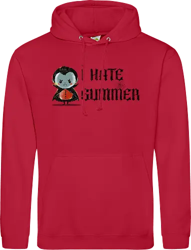 I hate summer - vampire, cute, summer, summertime, anti summer, kawai, funny - Standard Hoodie