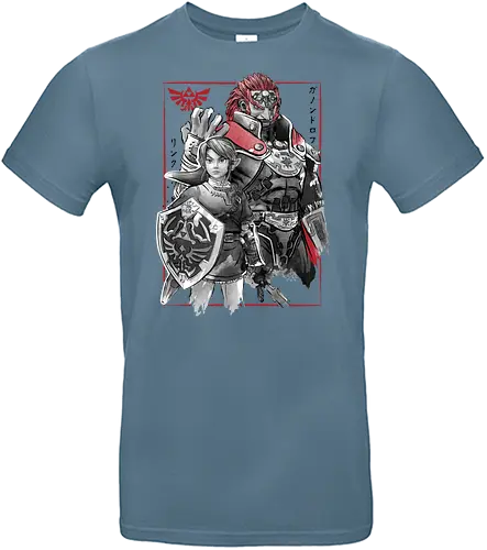 The hero and the evil sumi e - video games, gamer, gaming, sumi e, retro, cute, japanese art, Princess - Standard T-Shirt