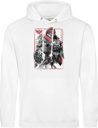 The hero and the evil sumi e