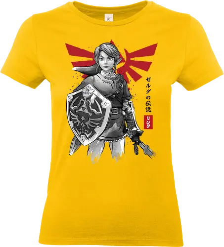The hero sumi e - japanese art, Princess, video games, gamer, gaming, sumi e, retro, cute - Standard T-Shirt (Frauen)
