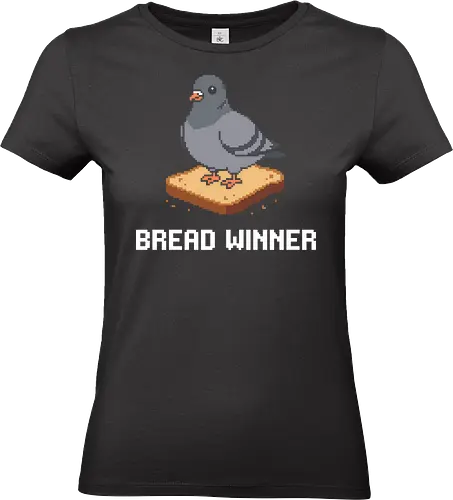 Pixel Art Pigeon on Bread - Funny Retro City Bird - pigeon, bread, pixel art, 8 bit, funny pigeon, city bird, retro gamer, bird meme, slice of bread, funny bird, animal meme, urban bird, lets get this bread, quirky animal, cute pigeon, retro aesthetic, weirdcore, bird lover, gaming aesthetic, derpy animal - Standard T-Shirt (Frauen)