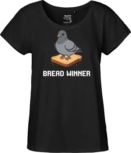 Pixel Art Pigeon on Bread - Funny Retro City Bird