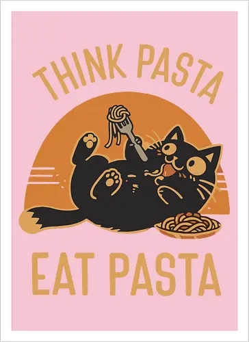 Süße Schwarze Katze Retro Design