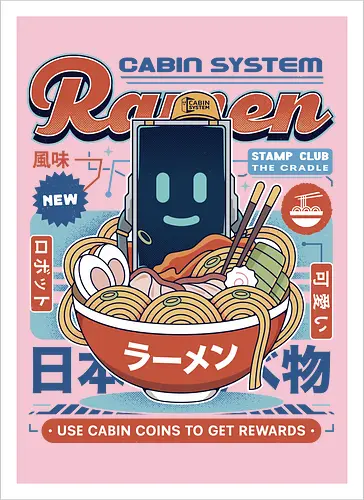 Cabin Coins Ramen Vintage