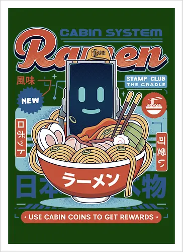 Cabin Coins Ramen Vintage