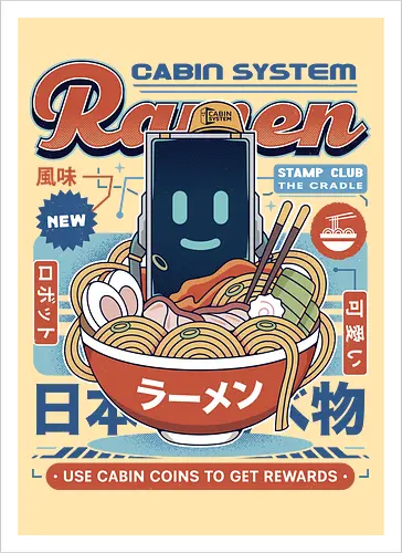 Cabin Coins Ramen Vintage
