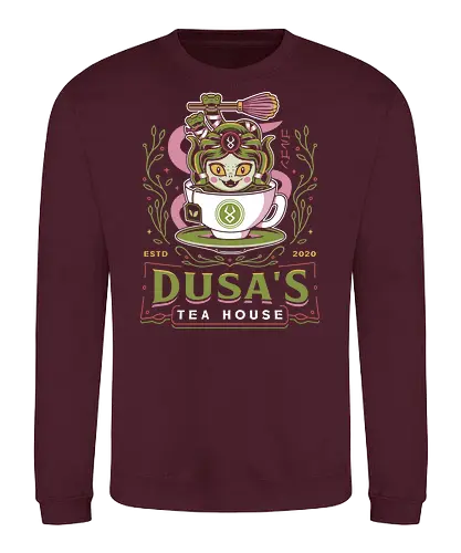 Dusa Green Tea Emblem - hades, hades 2, hades ii, zagreus, zeus, dusa, medusa, zagreus sword, melinoe, cerberus, theseus, game, video games, gaming, gamer - Sweatshirt