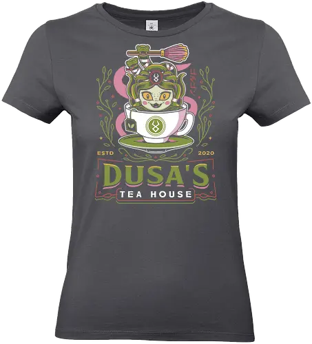 Dusa Green Tea Emblem - hades, hades 2, hades ii, zagreus, zeus, dusa, medusa, zagreus sword, melinoe, cerberus, theseus, game, video games, gaming, gamer - Standard T-Shirt (Frauen)