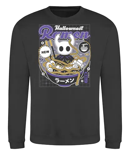 Hallownest Ramen Aesthetic - Bug Knight, hallownest, grub, the knight, hollow, knight, hornet, ramen, bugs, indie game, shade, gamer, gaming, video games, pale king - Sweatshirt