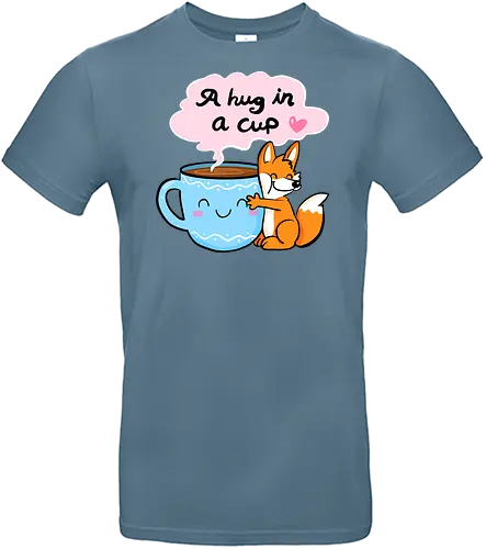 A hug in a cup 2 - Fuchs, Tee, Kaffee, Tea, coffee, hug - Standard T-Shirt