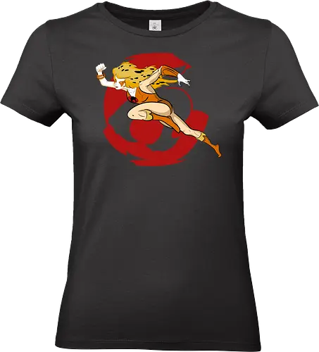 Cheetara – Speed of Thunder - cheetara, thunder cats, speed warrior, female fighter, retro cartoon, 80s animation, fast hero, warrior woman - Standard T-Shirt (Frauen)