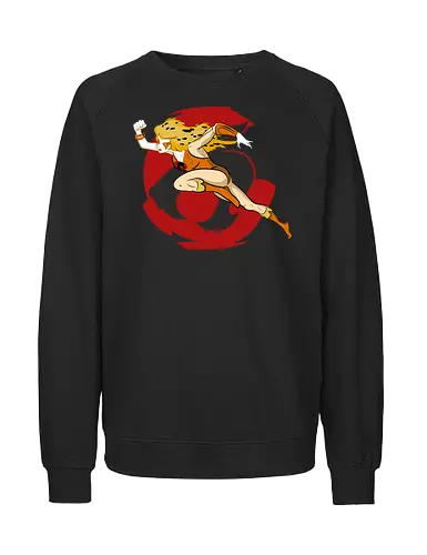 Cheetara – Speed of Thunder - cheetara, thunder cats, speed warrior, female fighter, retro cartoon, 80s animation, fast hero, warrior woman - Fairtrade Sweatshirt