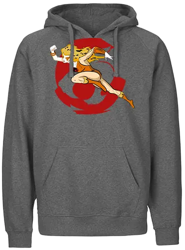 Cheetara – Speed of Thunder - cheetara, thunder cats, speed warrior, female fighter, retro cartoon, 80s animation, fast hero, warrior woman - Fairtrade Hoodie