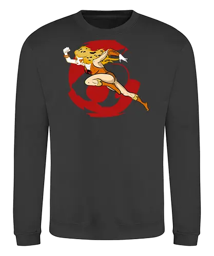 Cheetara – Speed of Thunder - cheetara, thunder cats, speed warrior, female fighter, retro cartoon, 80s animation, fast hero, warrior woman - Sweatshirt