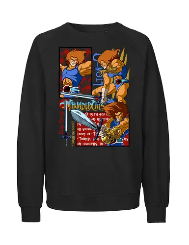 Lion-O – Eye of Power - lion o, thunder cats, eye symbol, hero focus, retro cartoon, 80s animation, powerful aura, leader hero - Fairtrade Sweatshirt