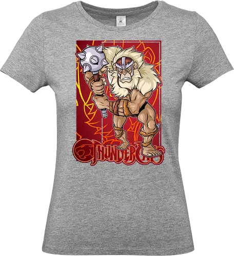 Mutant Warrior – Hammer Fury - mandrill, thunder cats, mutant warrior, hammer fighter, villain character, retro cartoon, 80s animation, battle design - Standard T-Shirt (Frauen)