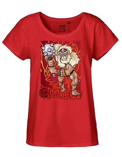 Mutant Warrior – Hammer Fury - mandrill, thunder cats, mutant warrior, hammer fighter, villain character, retro cartoon, 80s animation, battle design - Fairtrade Girl Shirt