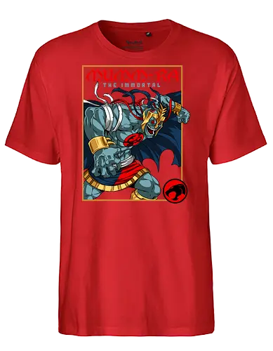 Mumm-Ra – Ancient Terror - mumm ra, thunder cats, ancient evil, undead king, retro cartoon, 80s villain, dark magic, horror vibe - Fairtrade T-Shirt