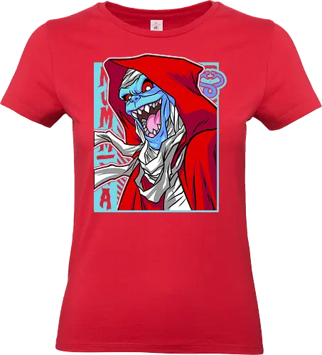 Mumm-Ra – Crimson Hood - mumm ra, thundercats, red hood, dark mage, villain design, retro cartoon, 80s animation, evil aura - Standard T-Shirt (Frauen)