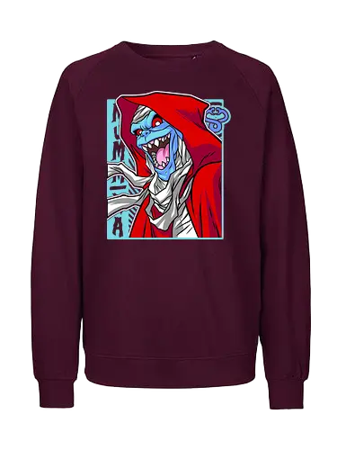 Mumm-Ra – Crimson Hood - mumm ra, thundercats, red hood, dark mage, villain design, retro cartoon, 80s animation, evil aura - Fairtrade Sweatshirt