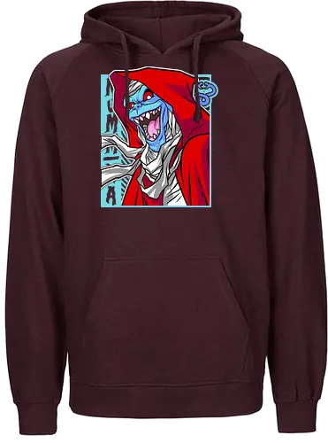 Mumm-Ra – Crimson Hood - mumm ra, thundercats, red hood, dark mage, villain design, retro cartoon, 80s animation, evil aura - Fairtrade Hoodie