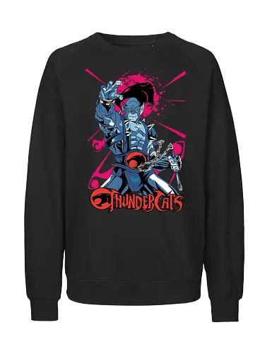 Panthro – Tech Warrior - panthro, thundercats, strong hero, tech fighter, retro cartoon, 80s animation, muscle warrior, action hero - Fairtrade Sweatshirt