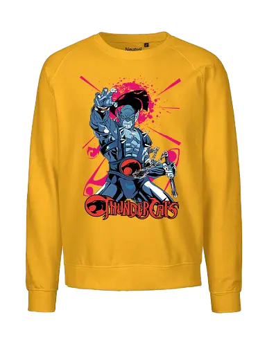 Panthro – Tech Warrior - panthro, thundercats, strong hero, tech fighter, retro cartoon, 80s animation, muscle warrior, action hero - Fairtrade Sweatshirt