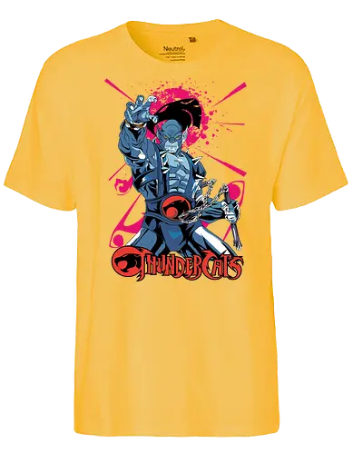 Panthro – Tech Warrior - panthro, thundercats, strong hero, tech fighter, retro cartoon, 80s animation, muscle warrior, action hero - Fairtrade T-Shirt