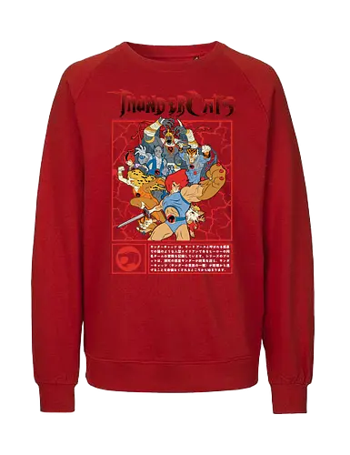 ThunderCats – Battle Frame - thundercats, team heroes, retro cartoon, 80s animation, action squad, comic style, classic show, group design - Fairtrade Sweatshirt