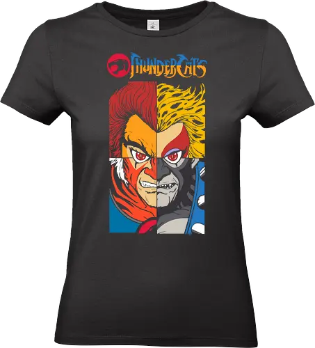 ThunderCats – Heroes Faces - thundercats, rivals, hero villain, retro cartoon, 80s animation, face design, comic art, nostalgic style - Standard T-Shirt (Frauen)