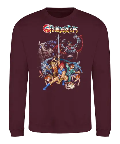 ThunderCats – Classic Battle 1985 - thundercats, 1985, retro cartoon, classic animation, battle scene, hero team, nostalgic design, vintage style - Sweatshirt