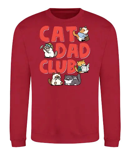 Cat Dad Club - cat dad, animal, cat, cat christmas, cat lover, cat meme, cat owner, cats, dad, father, fathers day, i love my cat, kitten, kitty, meme - Sweatshirt