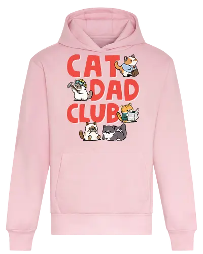 Cat Dad Club - cat dad, animal, cat, cat christmas, cat lover, cat meme, cat owner, cats, dad, father, fathers day, i love my cat, kitten, kitty, meme - Heavyweight Hoodie