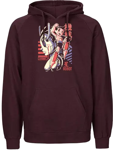 Supersonic Flight - astro boy, flying robot, retro anime, robot kid, anime action, classic japan, vintage manga, futuristic hero - Fairtrade Hoodie