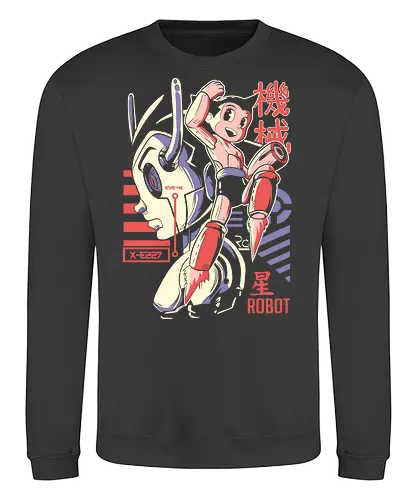 Supersonic Flight - astro boy, flying robot, retro anime, robot kid, anime action, classic japan, vintage manga, futuristic hero - Sweatshirt