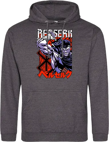 Guts Berserker Rage - berserk, guts, berserker armor, dark anime, sword warrior, manga art, dark fantasy, anime battle - Standard Hoodie